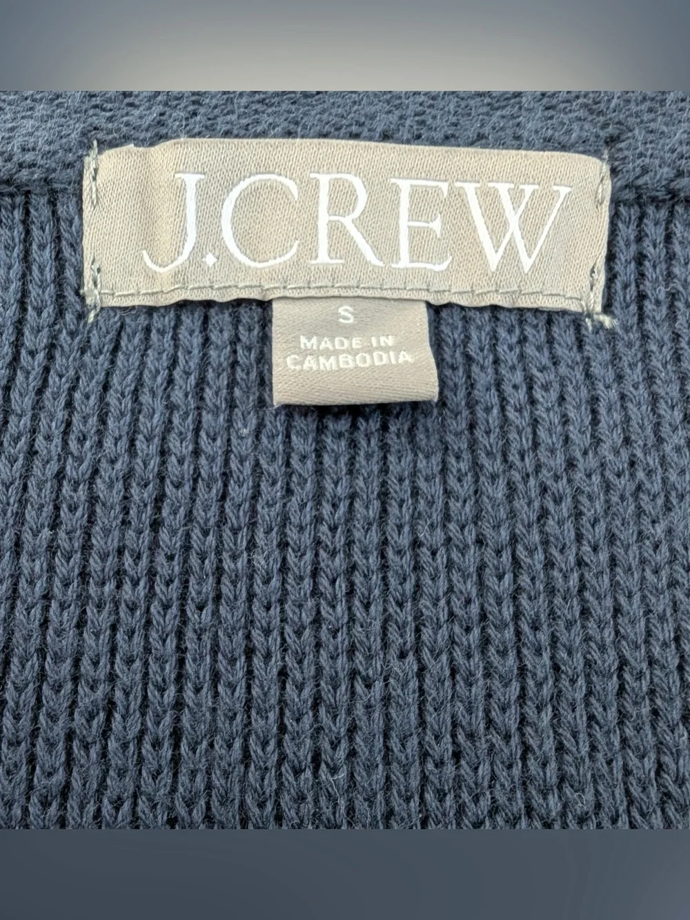 J.Crew Emilie Sweater Lady Jacket in Stripe Navy Ecru Size Small